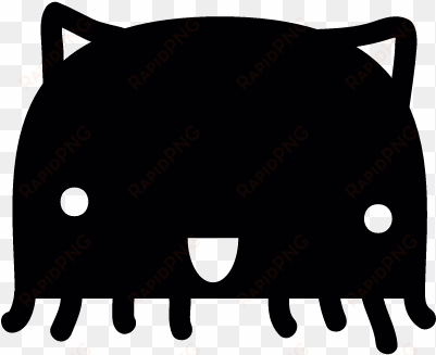 cat head monster with tentacles vector - gato con tentaculos