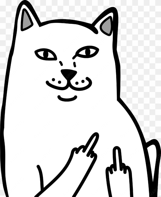 cat middle finger the - stickers middle finger