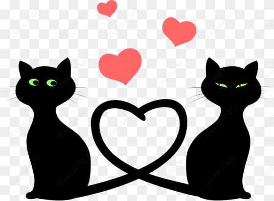 cat silhouette images - love cats
