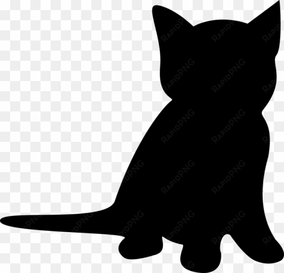 cat silhouette kitten - kitten silhouette clip art