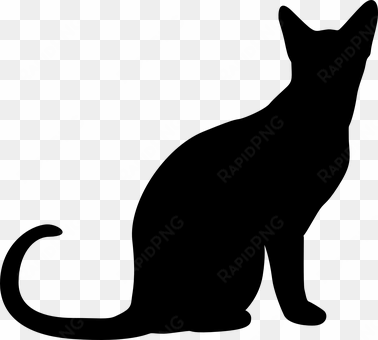 cat silhouette simple sitting cat cat cat - sitting cat silhouette png