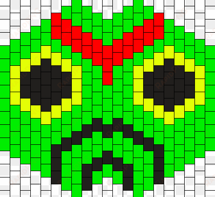 caterpie face mask bead pattern - unicorn kandi mask