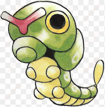 #caterpie From The Official Artwork Set For #pokemon - Caterpie Ken Sugimori transparent png image