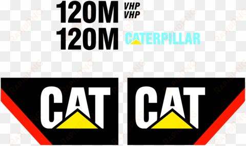 caterpillar 120m decal set - caterpillar cat ez-fit 11x19 mud guards