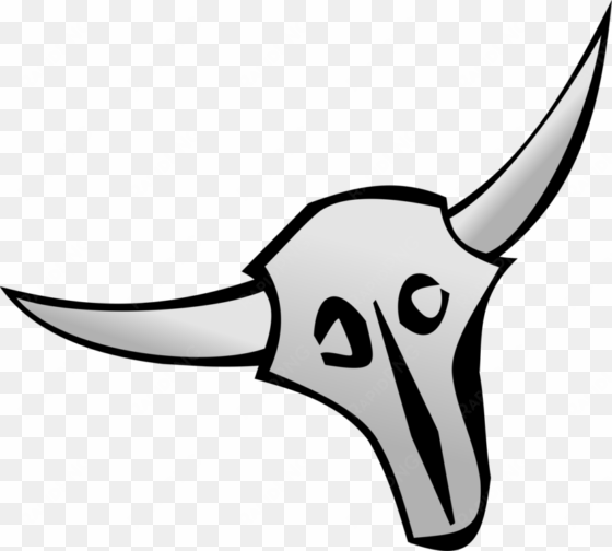 cattle bull skull drawing horn - bull cartoon skull