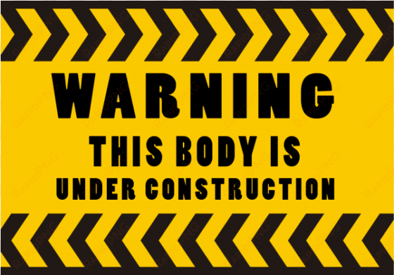 caution body under construction - tan
