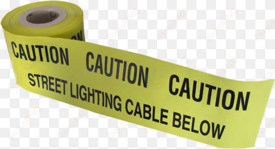 caution street lighting cable below tape 365m x 150mm - camping sign
