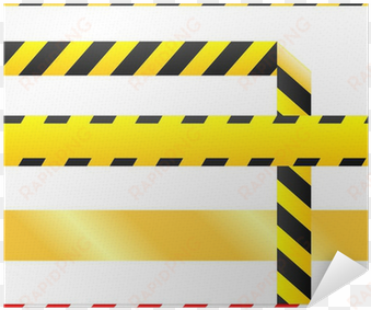 caution tape and warning signs in seamless vector poster - blank caution tape