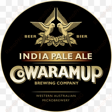 cbc india pale ale round badge - area 51 brewing label