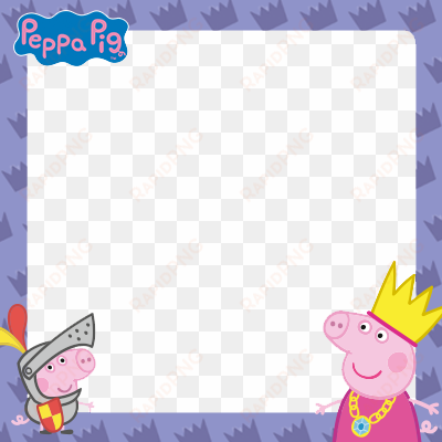 celebrate princess peppa and sir george the brave with - peppa pig frame png