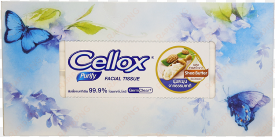 cellox purify facial tissue box 2ply 150 sheet - cellox