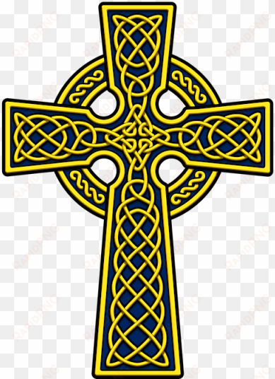 celtic cross clipart yellow png - celtic cross black and white