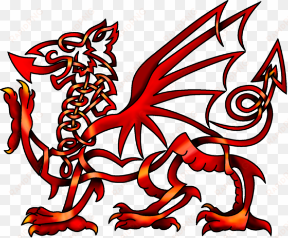 celtic knot welsh dragon