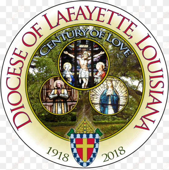 century of love graphic - diocese of lafayette logo