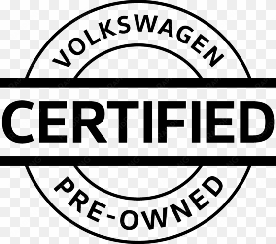 certified pre-owned volkswagen - vw cpo png