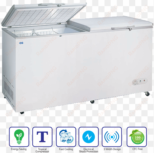 cg refrigerator chest freeze hard top double door 550 - videocon deep freezer price nepal