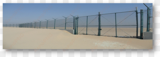 chain link boundary fence with gate - fence