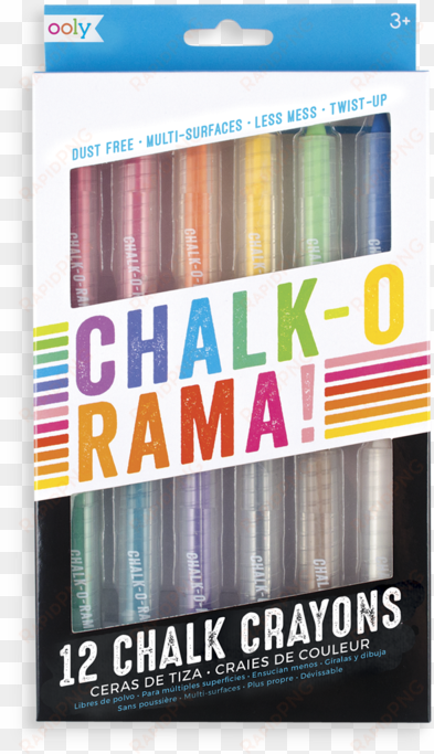 chalk o rama dustless chalk crayons - international arrivals 124-003 multi-surface children