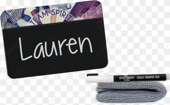 chalkboard name badges, 75 x 50 mm, custom imprint - name tag