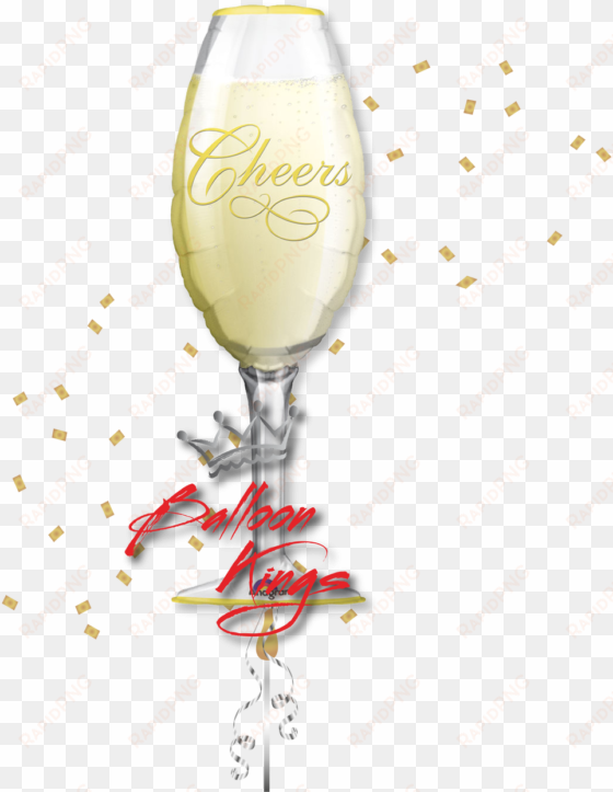 champagne glass cheers - 38" jumbo champagne glass balloon - mylar balloons