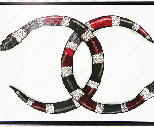 Chanel Snakes - House Of Hampton High Fashion Snakes Graphic Art On transparent png image