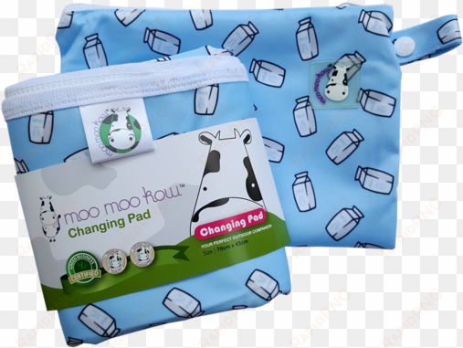 changing pad travel size milk cartons - moo moo kow