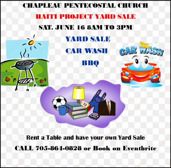 chapleau pentecostal church haiti project yard sale