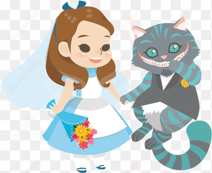 characters for wedding invitation card and back drop - cartoon
