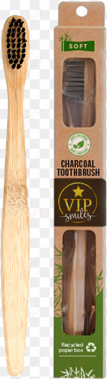 CHARCOAL TOOTHBRUSH WITH BAMBOO HANDLE - CHARCOAL.PNG Charcoal Toothbrush With Bamboo Handle - Charcoal transparent png image