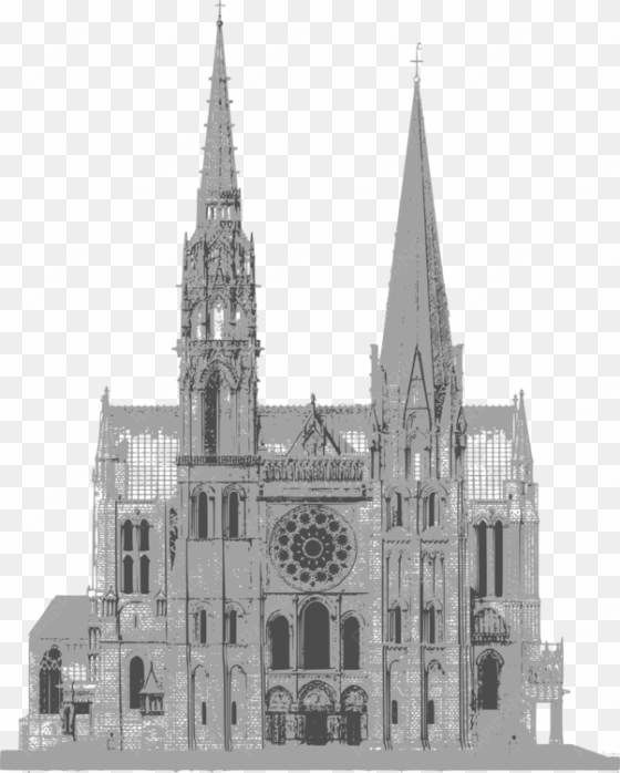 chartres cathedral notre-dame de paris reims cathedral - fachada catedral gotica dibujo