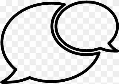 Chat Two Oval Outlined Speech Bubbles Vector - Speech Bubble Svg transparent png image