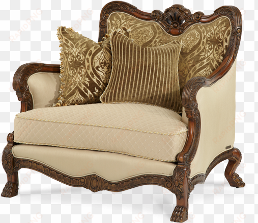 chateau beauvais option 1 wood trim sofa - aico chateau beauvais wood trim chair