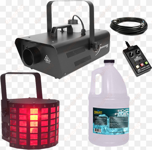 chauvet dj hurricane 1302 compact water-based fog machine - american dj mini dekker colored beam led effect light