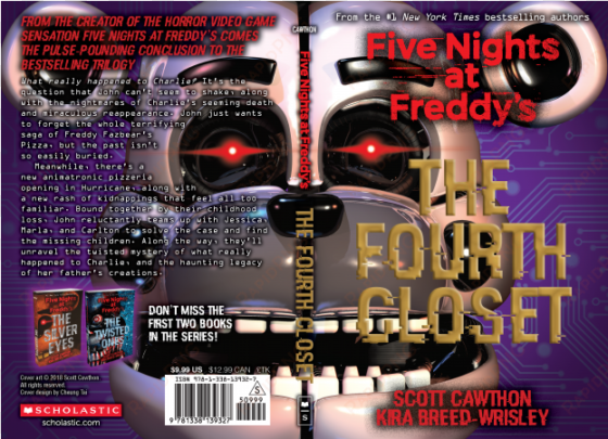 check out the cover of five nights at freddy's book - fnaf book the fourth closet