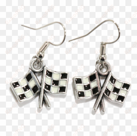 checkered flag earrings - earring