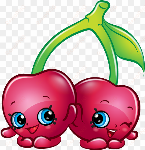 cheeky cherries art official clipart black and white - shopkins png