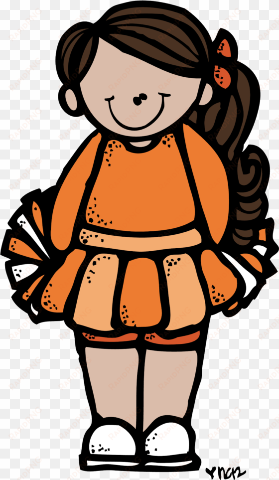 cheerleader 1 melonheadz colored - melonheadz clipart sports