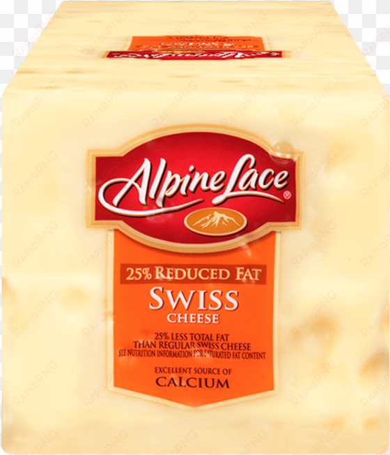 Cheese Block Alpine Swiss Cheese 42634001237 700×800 - Alpine Lace Alpine 25% Swiss Cheese 8 Oz transparent png image