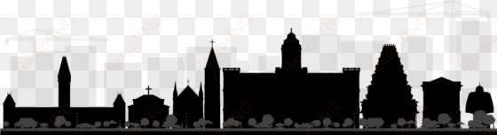 chennai - chennai city skyline silhouette