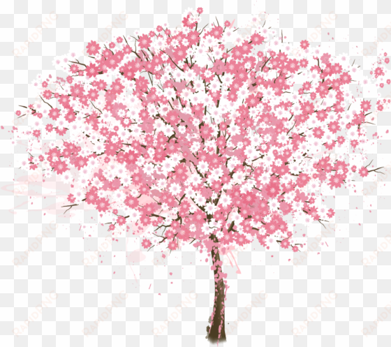 cherry blossom tree png resume vector painted pink - cherry blossoms tree painting