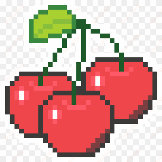 cherry logo, 8 bit, logo design - cherry pixel png