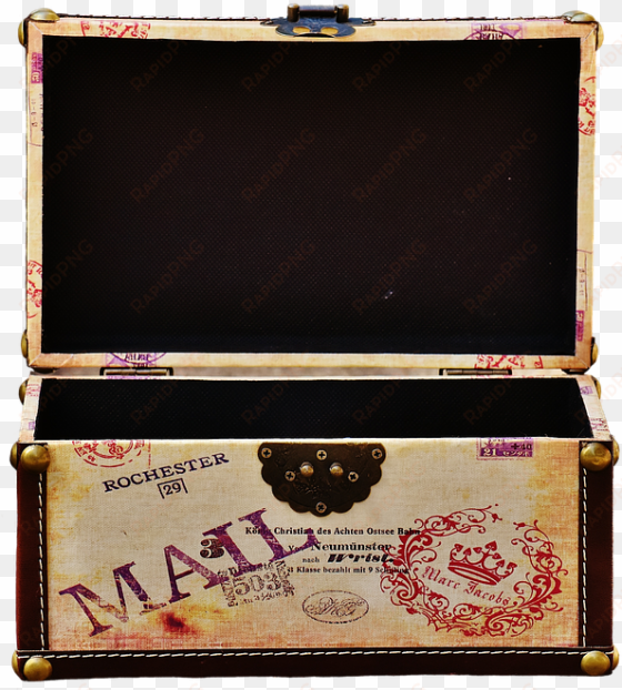 chest, open, treasure chest, box, decoration, isolated - cofre abierto png