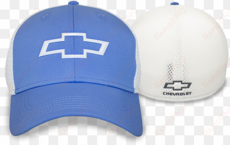 chevrolet fitted blue & white structured cap- open - chevrolet