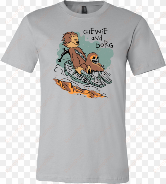 chewie and porg - funny police t shirt