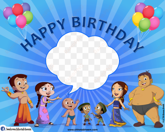 chhota bheem photobooth - happy birthday images chota bheem