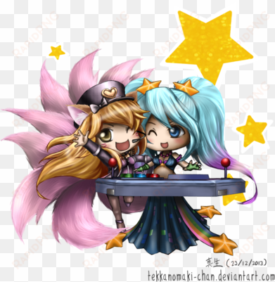 chibi ahri and sona - ahri and sona chibi