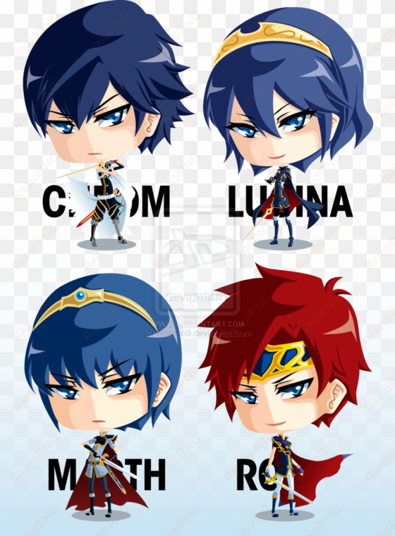 chibi fire emblem - marth and lucina chibi