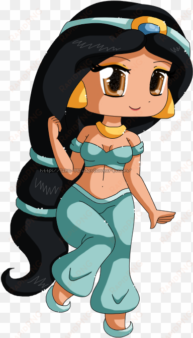 chibi jasmine by izka-197 on deviantart - princess disney chibi png