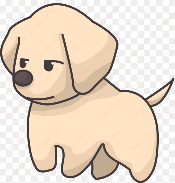 chibi labrador - golden retriever puppy cartoon