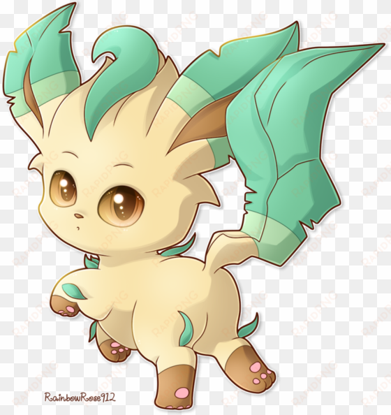 chibi leafeon - leafeon